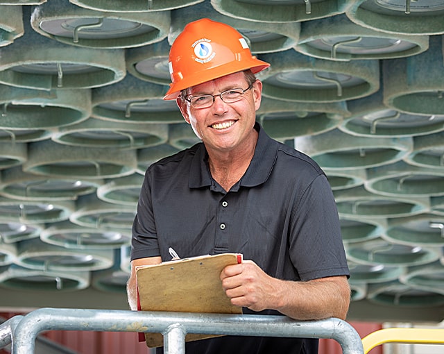 portrait of worker in field