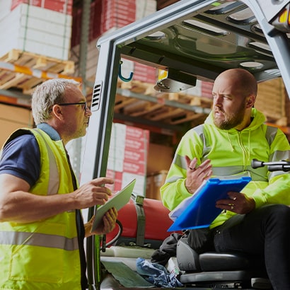 two men working in warehouse