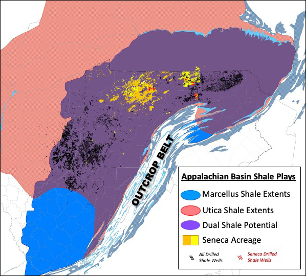 Map of Marcellus and Utica