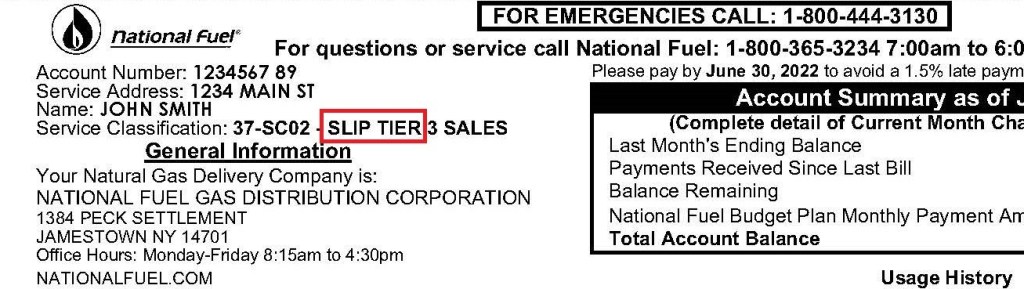 SLIP customer REDACTED